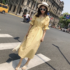 大货8511B-L072021夏季新款中长款连衣裙，女装连衣裙，惟卡贝娜