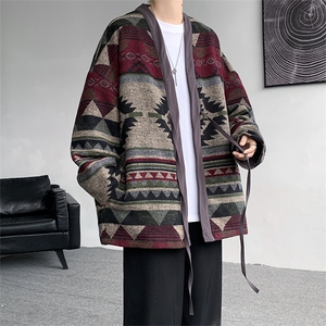 8XL-M 特大码夹克男新中式道袍双面穿风夹克外套男JK1308P118图片