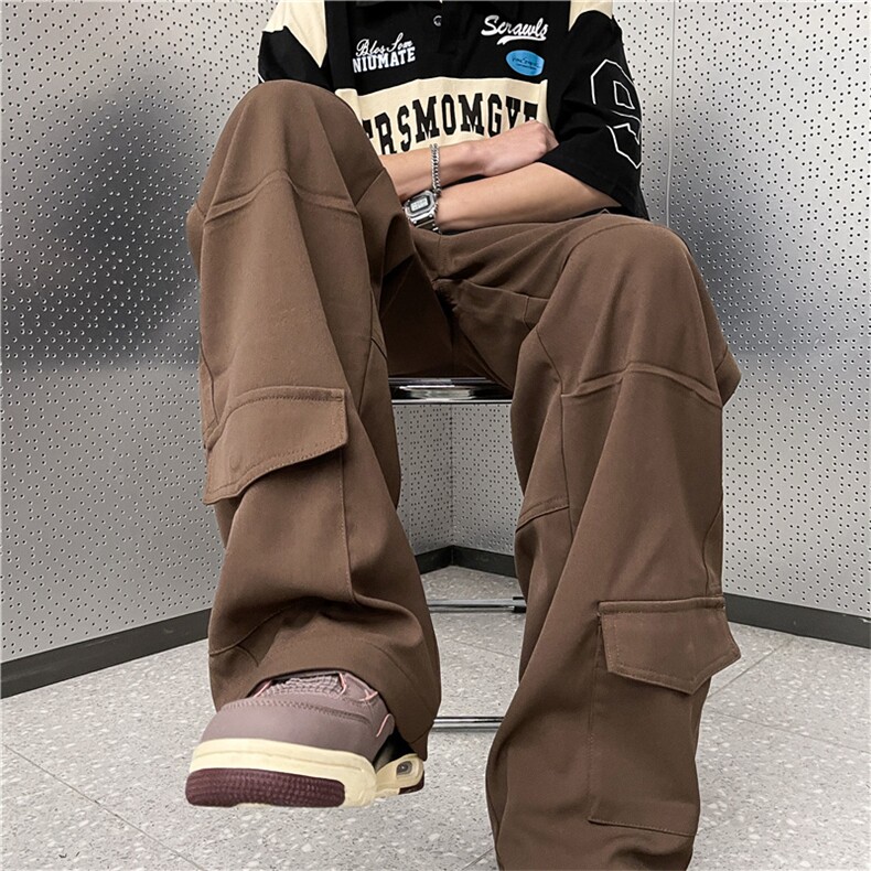 欧美风高级感美式工装裤男ins潮休闲高街长裤情侣裤K02150-P43,男装休闲裤,星座308B-2