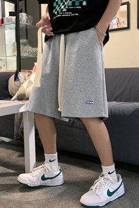 夏季新款2022男士短裤港风宽松短裤立体小标百搭休闲DK7865-P35,男装休闲裤,星座717