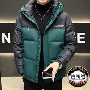 新品冬季男士羽绒服 白鸭绒冬装潮牌保暖棉服外套男图片