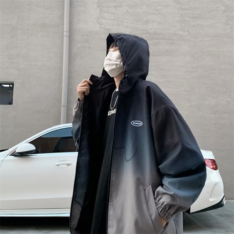 渐变色外套男今年流行炸街冲锋衣设计感小众M1673-P65,女装短外套,星座1109-3