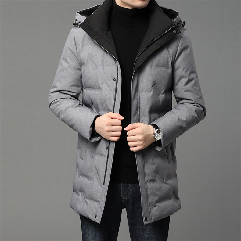B20130钱塘2020-1冬季男士连帽羽绒服高端90白鸭绒P295图片