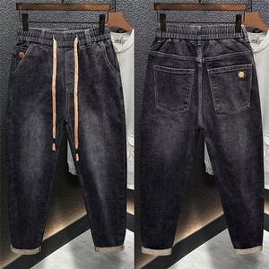 1506-1/KK8191/P51新款男士牛仔裤松紧带弹力宽松哈伦耐磨锥形