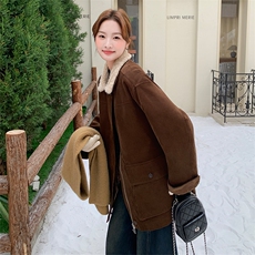 (现货)2025年冬季中长款灯芯绒棉衣2568款P175-K258，女装羊羔毛/颗粒绒，浙宝301