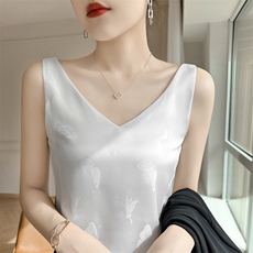 休闲/淑女百搭2024年春季套头常规A03数码提花蝴蝶背心吊带，女装背心吊带，素语电商供货