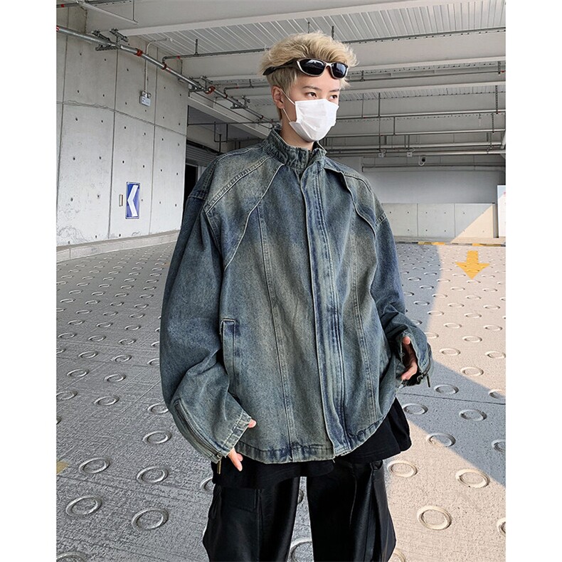 美式高街牛仔外套男士韩版潮流痞子帅气2025春季ins夹克W5973-P75,男装夹克,星座412-3