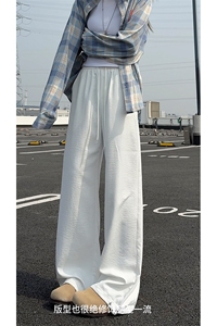 冰丝肌理垂感山本裤基础休闲阔腿慵懒风长裤女 C7094-TP2539图片