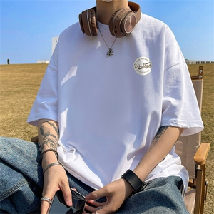 抖音得物二开现货220克夏装重磅美式高街宽松短袖t恤MT279