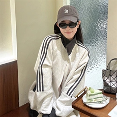 抖音得物高品质26春装美式高街重磅结构拼接织带立领卫衣外套CM42，女装短外套，电商A486-1