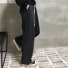 秋季原宿风休闲运动裤宽松直筒阔腿裤长裤男HZ592-特P22不议价，女装休闲裤，四季星座610B