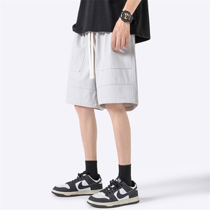 夏季新款冰丝垂感短裤无影墙休闲裤男免烫宽松凉感K23202-P39控58图片