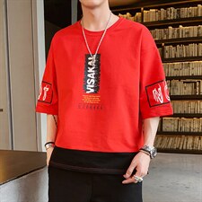2021百搭印花圆领短袖t恤男潮流休闲运动半袖体恤DT12P30，男装T恤，电商A086