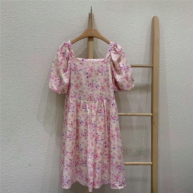 韩系碎花连衣裙，女装连衣裙，DINGOIN 定芹