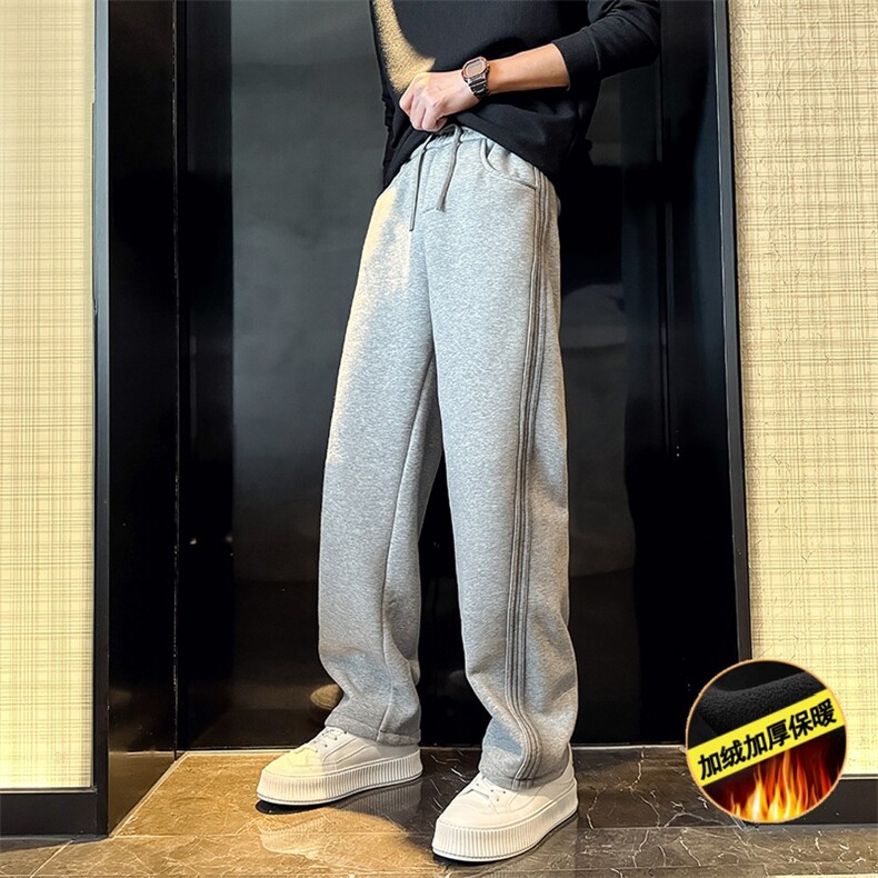 B340K2602-加绒P58店主风小伙风轻熟风冬季加绒卫裤男,男装休闲裤,电商B340