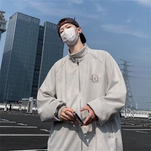 【有货】DW176-P68秋冬季新款宽松加绒男士卫衣外套潮流休闲外套图片
