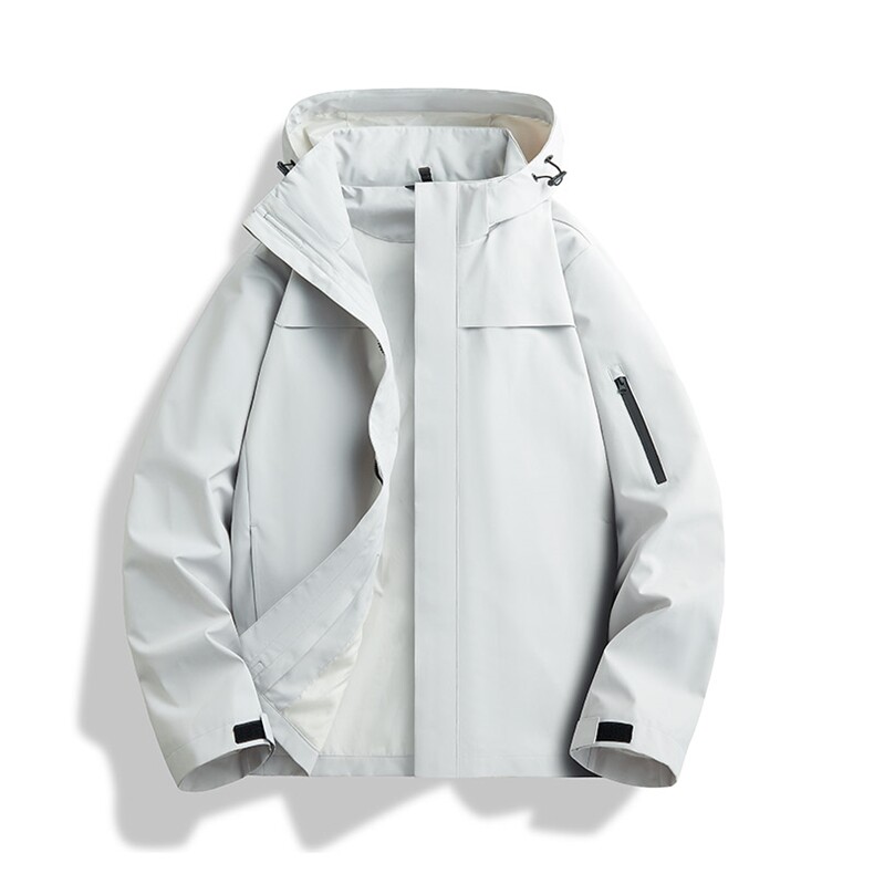 新款男女高品质户外登山服青少年学生冲锋衣夹克外套HS6606图片