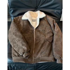 1506-1/JM881/P94新品男装棒球领麂皮绒夹克男士棒球服纯色外套1图片