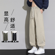 宽松系带设计感阔腿裤2026春季新款感休闲长裤Z9993-P48，男装休闲裤，星座610（原A335）