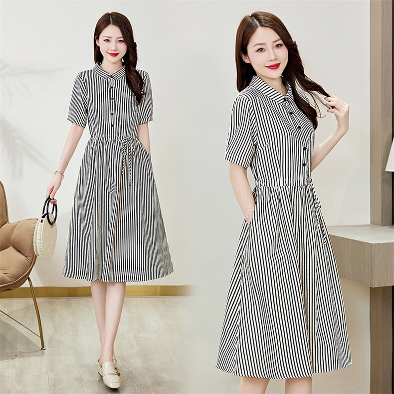 棉麻连衣裙夏季2024新款衣服大码女装超好看高端精致气质连身裙子,女装连衣裙,罗得堡