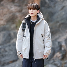 冬季冲锋衣男士棉衣加棉加厚棉服工装棉袄连帽潮A266-MY8014-P75，男装夹克，电商A266