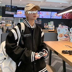 棒球服夹克男韩版潮流休闲外套ins春秋季黑白运动衣服W1627-P50，男装夹克，星座512-2