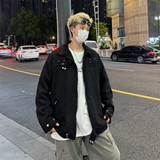 外套男ins高街潮牌港风日系原宿风韩版潮流宽松夹克JK63-P70，男装夹克，星座308B-2