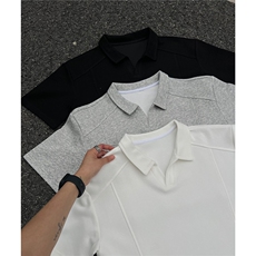 主推重磅POLO衫夏季短袖翻领半袖上衣cleanfit正肩t恤衫S419特28，男装Polo衫，电商A233-1
