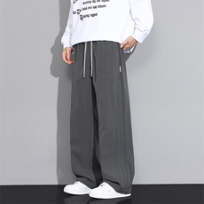 香蕉弯刀卫裤男士秋款宽松抽绳垂感青春风休闲裤子Q29162-特P35，男装休闲裤，星座610（原A335）