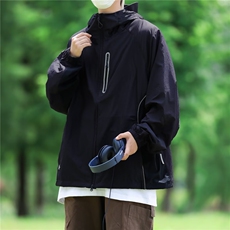 2025夏季新款连帽防晒衣服轻薄冰丝凉感时尚潮男女装速干钓鱼上衣，男装防晒衣，星座506A