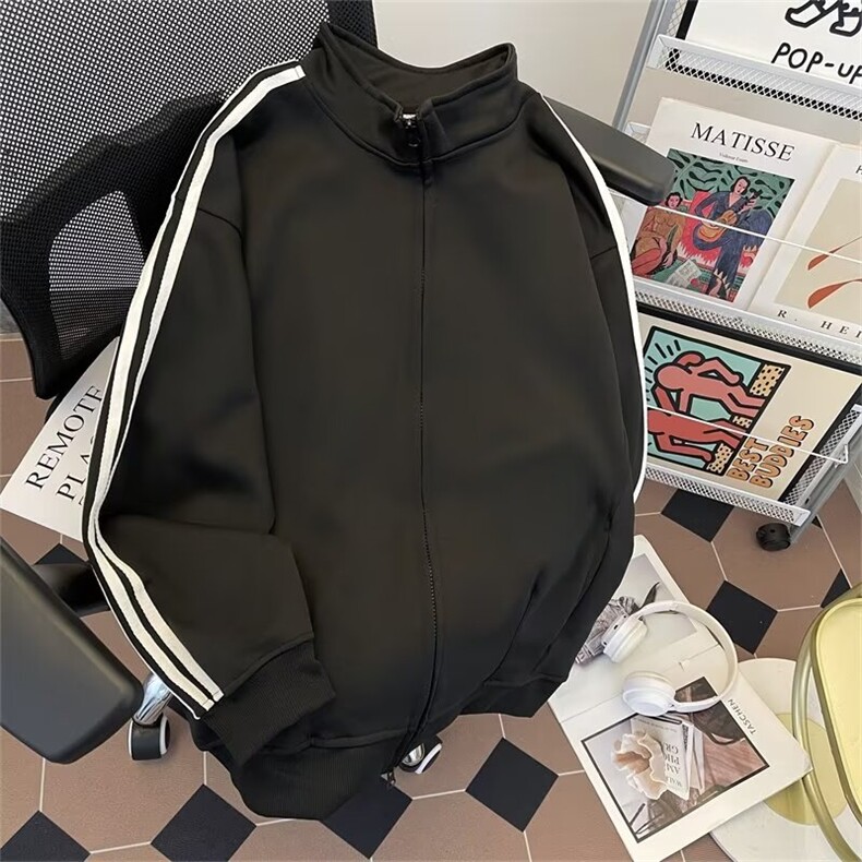 美式复古三条杠立领夹克男XQ73P50,男装夹克,星座1116-2