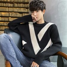 Tim-MY573圆领毛衣2021新款保暖衣男冬季长袖内搭针织打底衫，男装针织衫/毛衣，电商D310（原电商305）