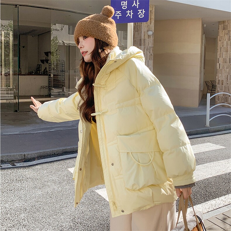 现货奶黄色高品质加厚白鸭羽绒服2C236-T016-P245-K358,女装羽绒服,2C236