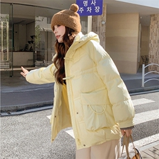 现货奶黄色高品质加厚白鸭羽绒服2C236-T016-P245-K358，女装羽绒服，2C236