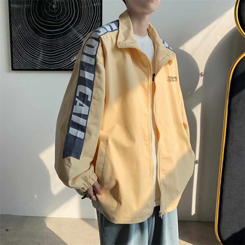 外套男潮ins秋港味复古立领褂子美式嘻哈夹克韩版上衣W1140-P52,男装夹克,星座512-2