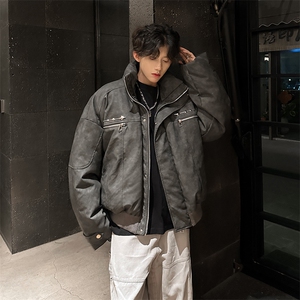 405A  美式复古个性金属设计短款皮衣棉服 MY24916-特批108控178图片