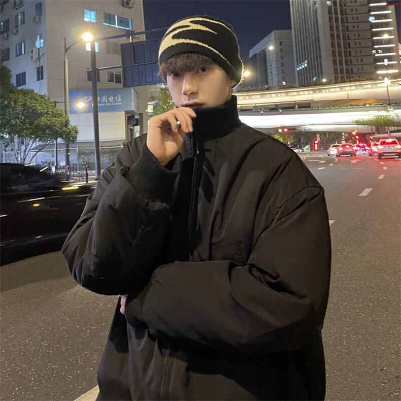 冬季外景飞行夹克棉服潮牌街头立领棒球服男宽松大码MF00373/P120，男装夹克，电商B316