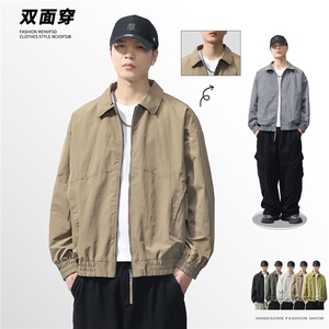 2025款时尚有型两面穿翻领休闲夹克F0953-P105控199图片