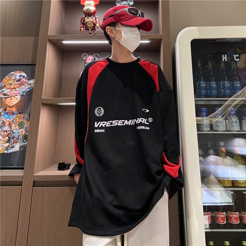 美式拼接撞色圆领卫衣秋款长袖212-2-DY110-特P45,男装卫衣,星座808A-1