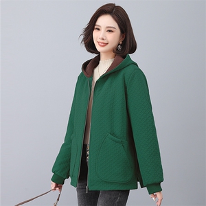 时尚保暖女士棉服 冬季加厚连帽外套 显瘦百搭短款棉衣图片