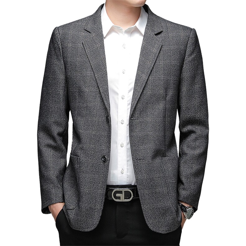 休闲西服男西装春季商务休闲中年男士西装外套单西上衣服爸爸男装,男装西服,电商B212（原钱塘6029）