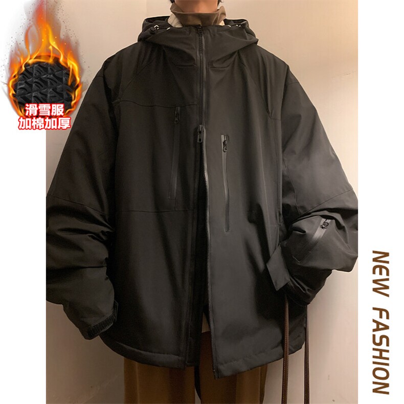 冬新港风休闲防风防水滑雪服男加棉加厚大码保暖夹克外套M70-P140图片