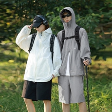 美式防晒衣套装情侣夏季潮牌户外速干两件套A436-2401+6839-P75，男装休闲套装，电商A436