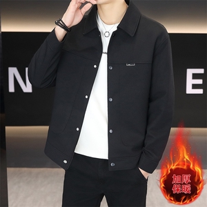 加棉加厚翻领夹克型男商务休闲青年外套男NM7955-P105图片