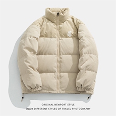日系灯芯绒拼接刺绣加厚面包服潮牌立领棉衣外套J5043-P110控178，男装棉衣，电商A362