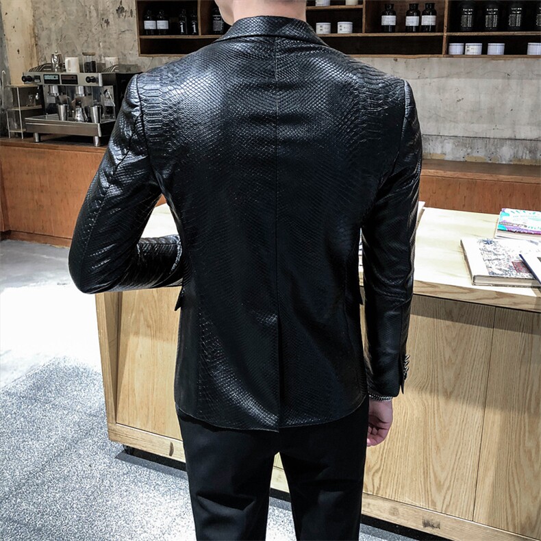 秋冬店主皮衣夹克西装单西修身西服A236-XZ-159-P130,男装夹克,电商A236