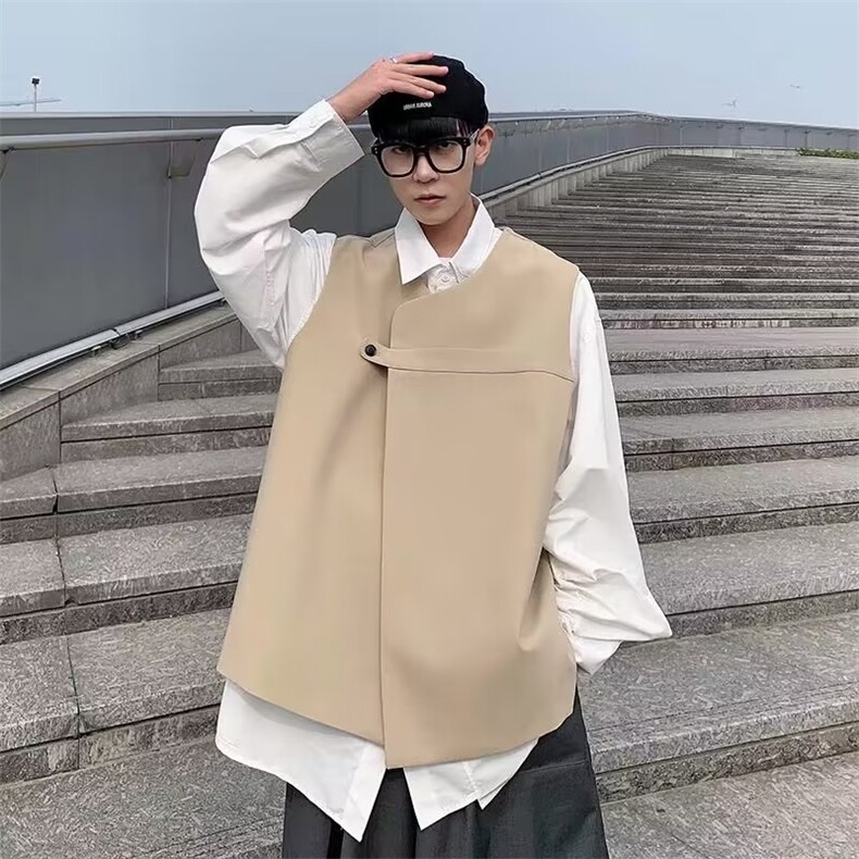ins机能风西装马甲男工装高级感复古背心W991P42,男装背心/马甲,星座1116-2