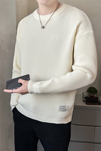 M-2XL B353 MY909 P80 白店主风宽松秋冬男士潮版针织衫套头毛体图片