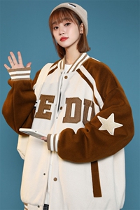 冬款中性加棉加厚时尚棉衣外套毛巾绣棒球服男士8133-P120控价158图片