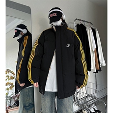 现货假两件格子羽绒棉衣抖音得物二开冬季棉服加厚外套BMY205，男装棉衣，电商A486